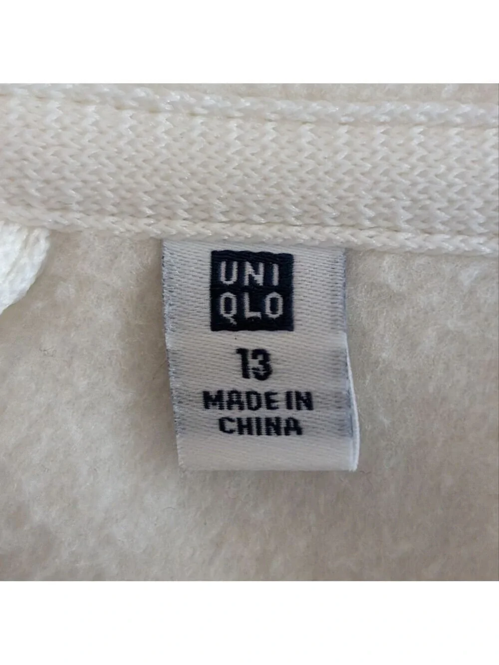 UniQlo Cream,pink,rust and brown full zip fleece Size 13Y EUC